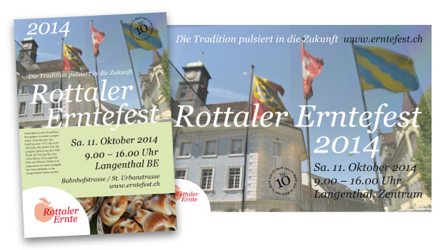 Plakate und Faltblätter für das Rottaler Erntefest